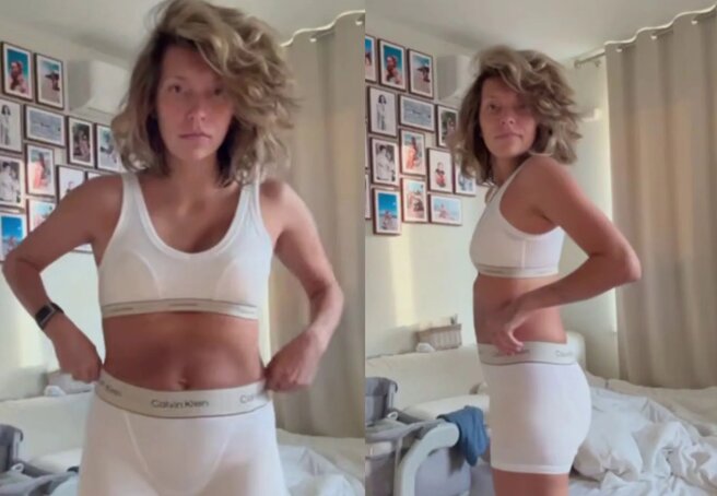 "It's scary that things won't get back to normal anytime soon." Regina Todorenko showed off her figure a month after giving birth.