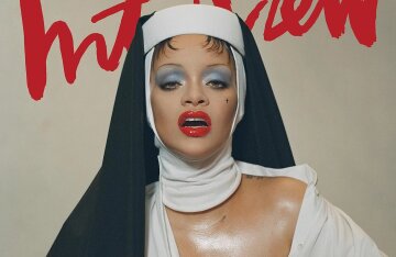 Rihanna starred as a nun for the cover of a glossy magazine and spoke about her relationship with A$AP Rocky and raising her sons