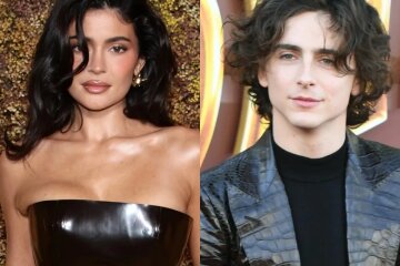 Kylie Jenner supported Timothée Chalamet at the premiere of the film "Wonka"