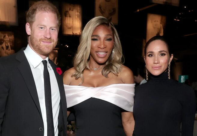 Meghan Markle, Prince Harry, Jessica Alba with her boyfriend, Lizzo, and Paris Hilton at a charity event in Los Angeles.
