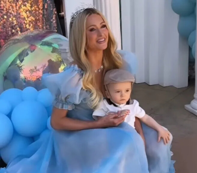 Paris Hilton threw a Little Mermaid-themed party for her son