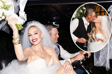 Gwen Stefani showed photos from the wedding with Blake Shelton