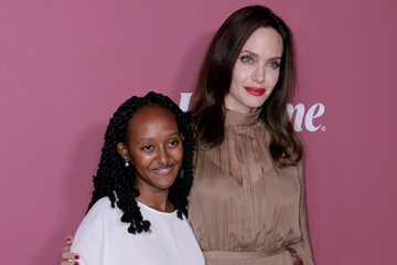 Angelina Jolie with her daughter Zahara, Katy Perry and Orlando Bloom and others at the Variety Power Of Women ceremony