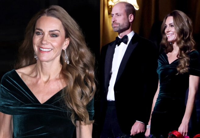 Kate Middleton and Prince William attended the Royal Variety charity show.