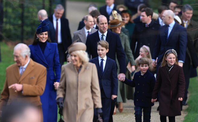Prince George, Princess Charlotte and Prince Louis joined the royal family for Christmas church service