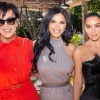 Lauren Sanchez, Kim Kardashian, Kris Jenner and Miranda Kerr at a social dinner