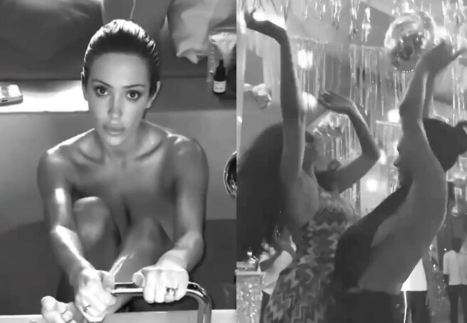 Video from the bathroom as a congratulation, dancing with Penelope Cruz: Bianca Censori celebrated her 30th birthday