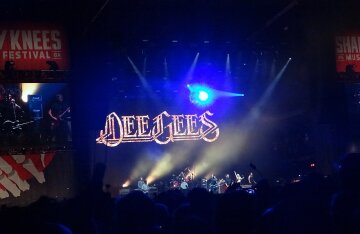 Foo Fighters performing live on stage