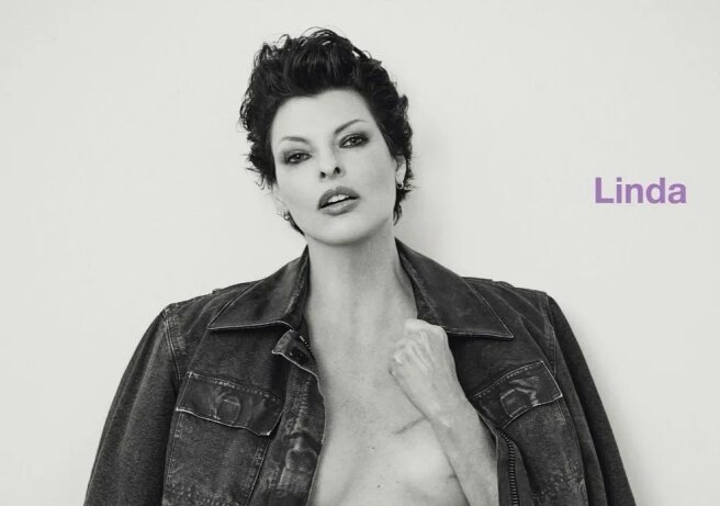 Linda Evangelista showed off mastectomy scars in a photo shoot for Zeit Magazine