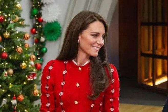 Kate Middleton at the Christmas tea party in London