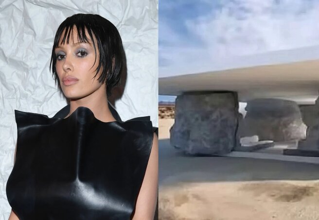 Photos of Stone Age-style houses designed by Bianca Censori have gone viral online