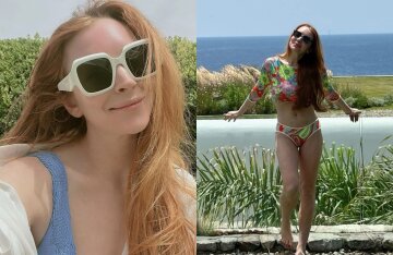 Lindsay Lohan vacations in Greece and posts photos in a bikini