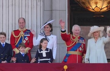 Charles III and Camilla Parker-Bowles, Kate Middleton and Prince William and their children took to the balcony of Buckingham Palace