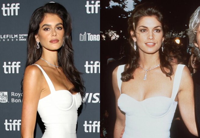 Kaia Gerber recreates her mother Cindy Crawford's iconic look from 30 years ago