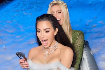 Kim Kardashian and Paris Hilton shared new photos from their Christmas party