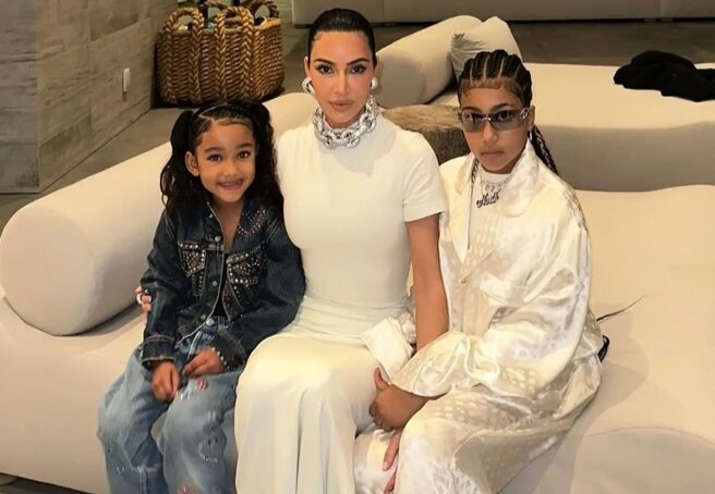 Kim Kardashian published a photo with her daughters amid a wave of criticism against her eldest daughter North