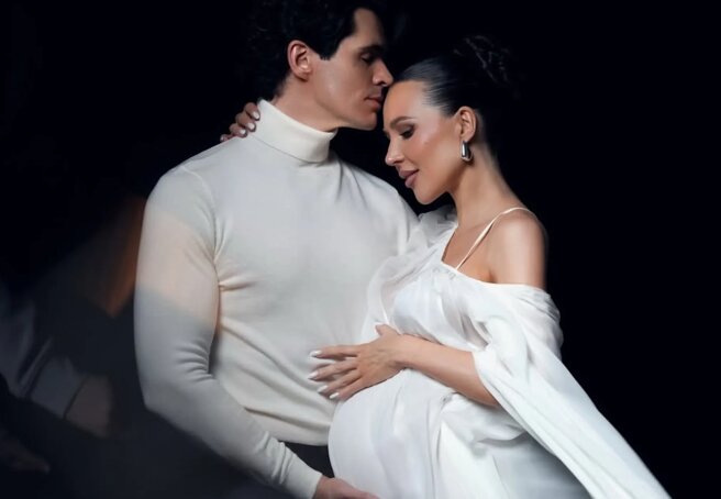 Lerchek took part in her first official photo shoot with the father of her future fourth child.