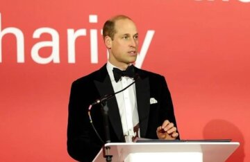 Prince William gave a speech in which he mentioned his father, who had cancer, and his wife, Kate Middleton, who had undergone surgery.