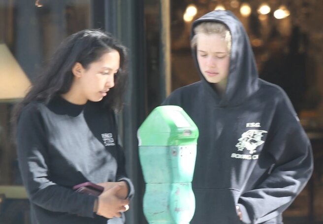 Angelina Jolie and Brad Pitt's Daughter Shiloh Photographed With Friend in Los Angeles