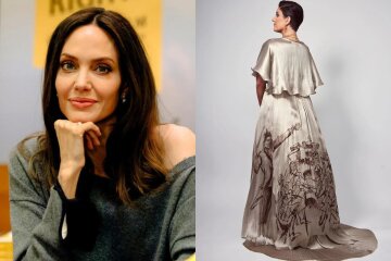 Angelina Jolie created a dress for the Oscars