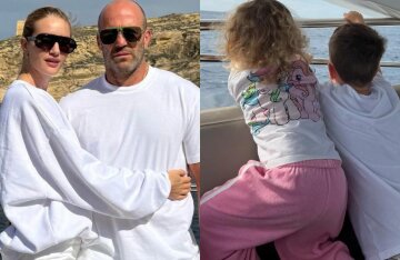 Sailing on a yacht and spending time in the pool: Jason Statham has published rare photos from his vacation with children from Rosie Huntington-Whiteley