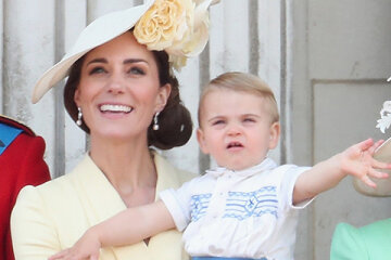 Kate Middleton was spotted on a walk with Prince Louis near Kensington Palace