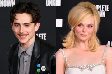 Timothée Chalamet and Elle Fanning at the premiere of "Perfect Stranger"