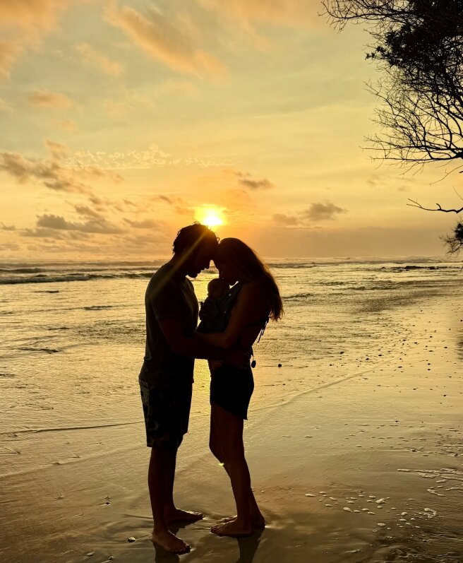 Иоаким Валенте и Жизель Бундхен с сыном