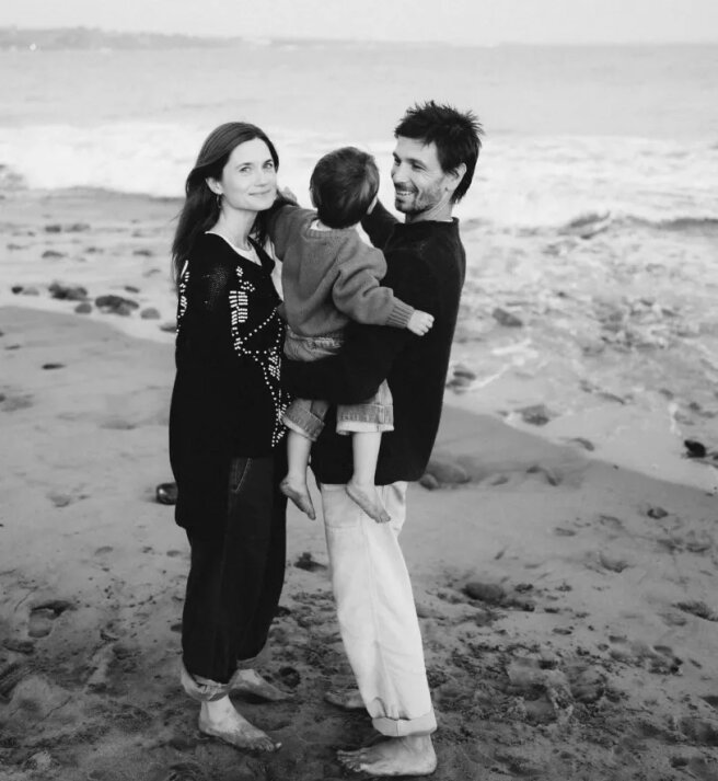 Бонни Райт с мужем Эндрю Лококо и сыном Элио