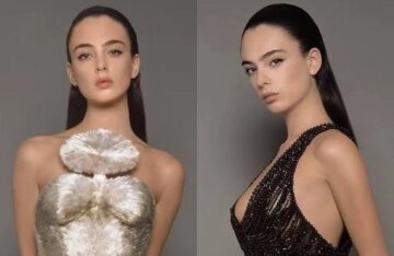 Monica Bellucci's daughter Deva Cassel posed for a glossy magazine in a floral and veil-clad outfit.