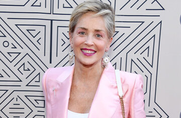 Sharon Stone attended the gala evening of Sean Penn's charity organization