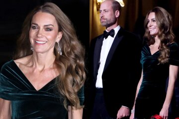Kate Middleton and Prince William attended the Royal Variety charity show.