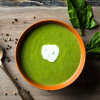 Light soup after the holidays: spinach with cream