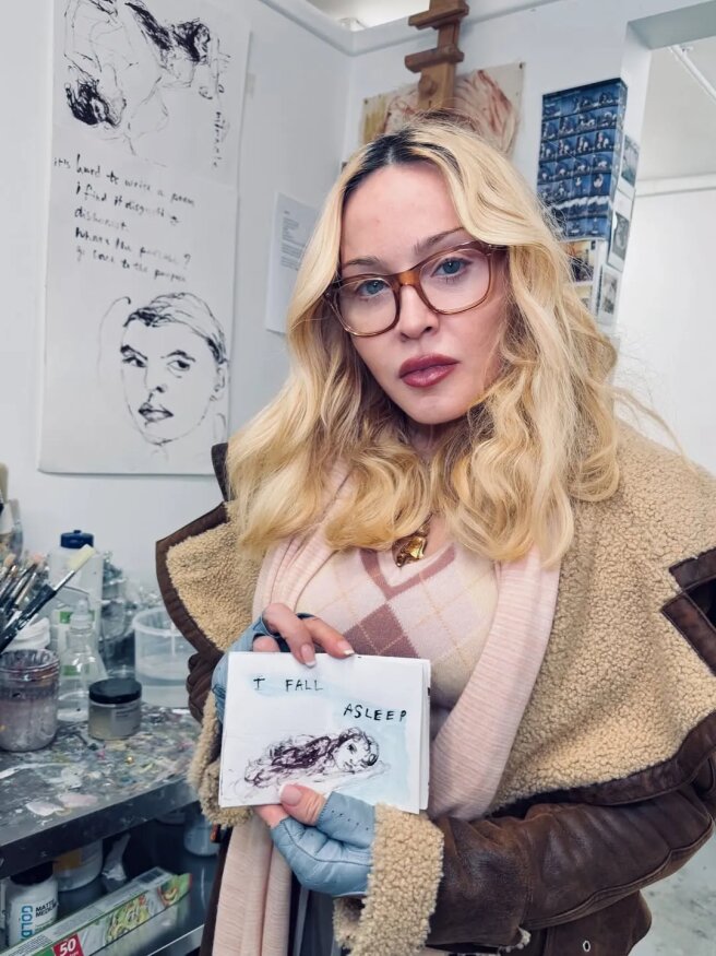 Мадонна с работой Оли Автрейхнна