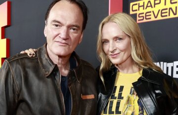 Uma Thurman and Quentin Tarantino attended the premiere of "Kill Bill: Bloody Affair."