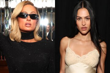 Paris Hilton, Hunter Schafer, Mark Eidelstein's girlfriend, Benny Blanco, and Demi Moore's daughter in a nude dress at the Grammy Awards afterparty.