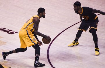 Paul George in action on the basketball court