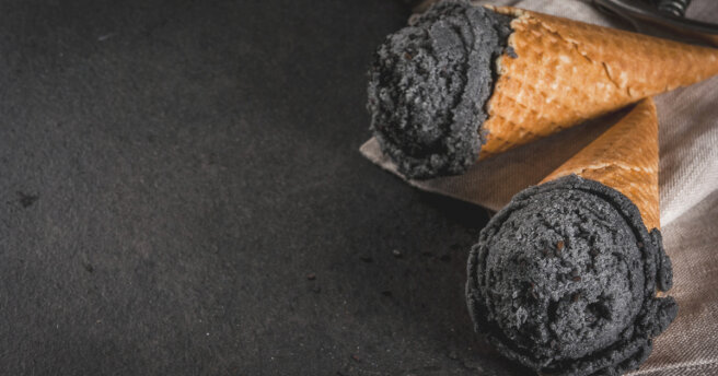 Black ice cream: a recipe for oriental exotics