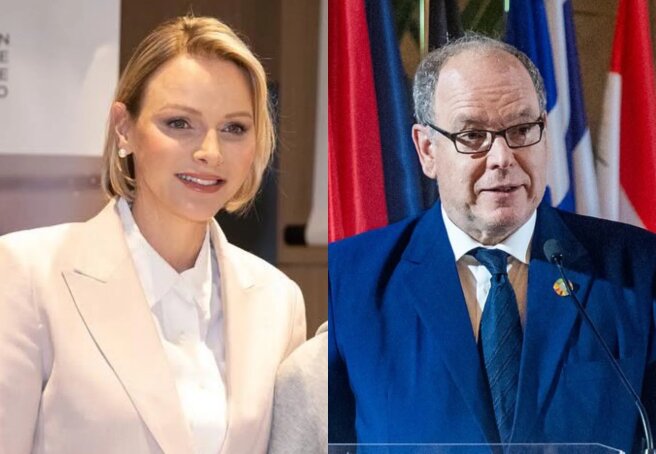 Princess Charlene and Prince Albert II appear separately again