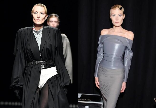Renata Litvinova took to the podium at her daughter's graduation show