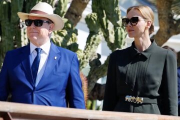 Princess Charlene of Monaco, Prince Albert II, and Princess Caroline visited the Exotic Garden in Monaco.