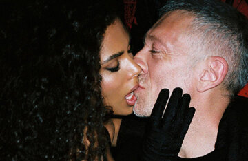 Tina Kunaki and Vincent Cassel spend time in Venice