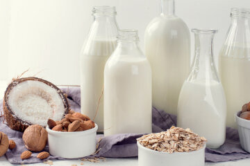 Vegetable milk at home: coconut, almond, oatmeal