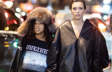 Jacket-clad Bianca Censori spotted walking with North West in Paris