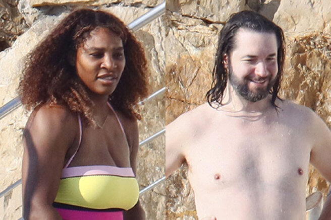 Serena Williams with her husband Alexis Ohanian and daughter on vacation in the south of France