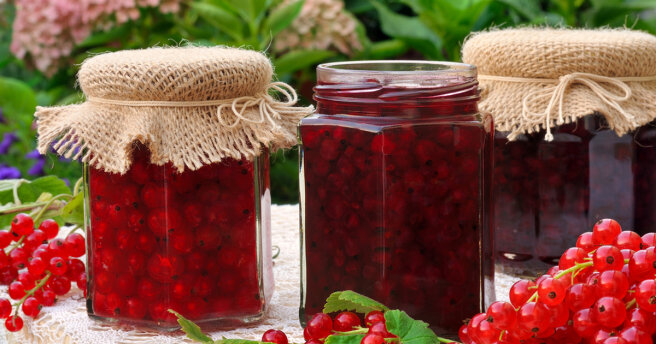 Jam-five minutes of red currant: a quick recipe