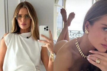 Rosie Huntington-Whiteley posted a photo in which she is completely naked