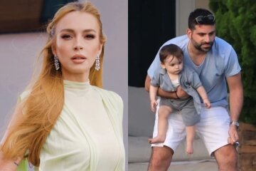 Lindsay Lohan Photographed With Husband And Son In California