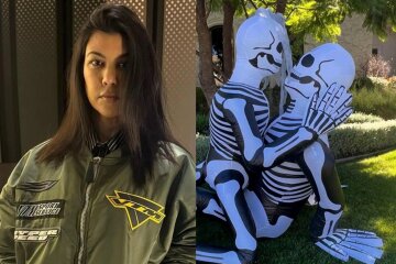 Kourtney Kardashian has asked for more patrols around her mansion after being criticized for her "inappropriate" Halloween decorations