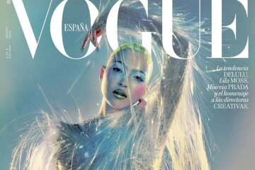 "I'm more responsible than my mother was at that age." Lila Moss starred in a futuristic photo shoot for the cover of Spanish Vogue